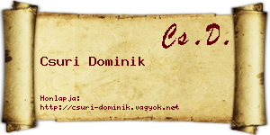 Csuri Dominik névjegykártya