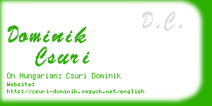 dominik csuri business card